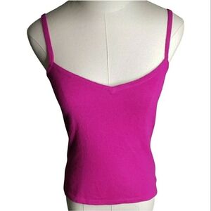 Vintage Pink Cashmere Fitted Camisole XS Spaghetti Strap Clements Riberio Spring